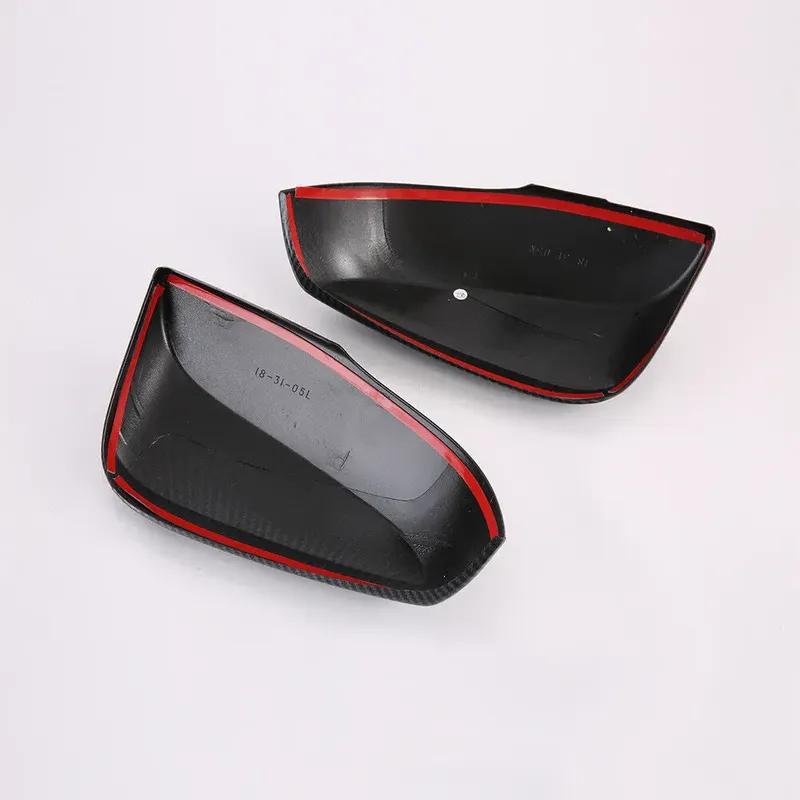 ABS Carbon Fiber Side Door Rearview Mirror Cover Trim Cap Decor Shell For Toyota Corolla Cross 2022 2023