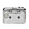 Transparent Cassette Player Portable MP3 Cassette To MP3 Type-c Tape Player Support for Windows XP, Vista, for Windows 7