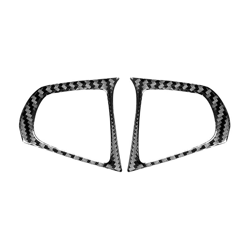 Carbon Fiber Car Steering Wheel Buttons Decorative Frame Trim Cover Stickers for BMW 5 Series G30 2018-2025 Interior Accessories