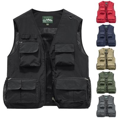 Herrenweste Arbeitskleidung Mehrfachtaschenweste Outdoor Outdoor Sportweste