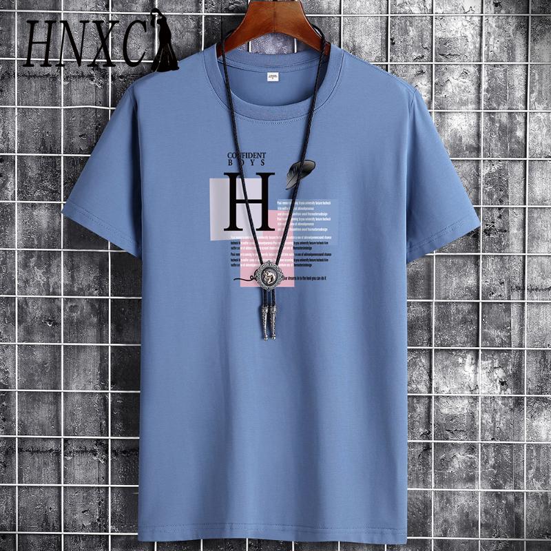 

Футболка с коротким рукавом из хлопка HNXC, мужская модная свободная рубашка с коротким рукавом и принтом «Сострадательная рубашка» XXXXXXL ucla синий
