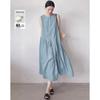 Demana Summer Elegant Linen Blend A-Line Dress