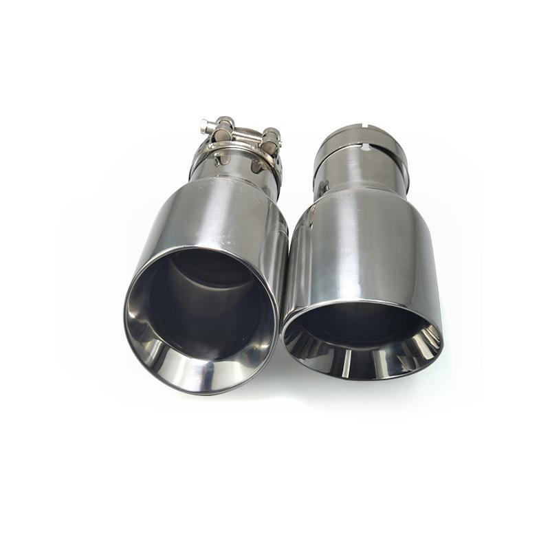 Double Wall Bevel Thickness 1.2mm Stainless Steel Vehicle Refitting Universal Exhaust Tip Car Muffler Tail Throat Modification