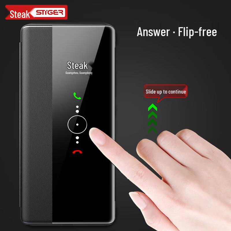 Stiger Smart Window Leather Flip Case for Huawei Mate Pro Series