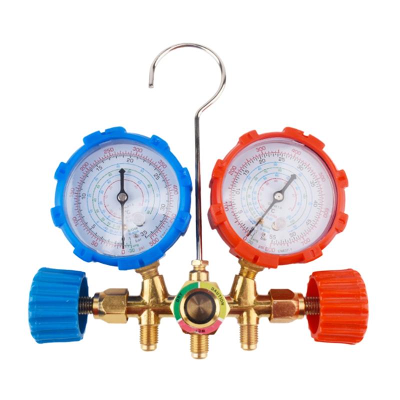 A95I-R134A Fluoride Table AC Manifold Gauge Set R134A Fluoride Table Snow Pressure Gauge
