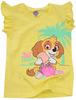 PAW PATROL T-SHIRT Girls Cotton SKYE ON THE BEACH YELLOW 110 D065U