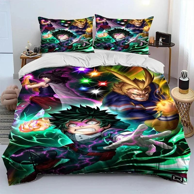 Anime My Hero Academia Izu Deku Bedding Collection Boys Girls Twin Queen Size Duvet Cover Pillowcase Bed Kids Adult