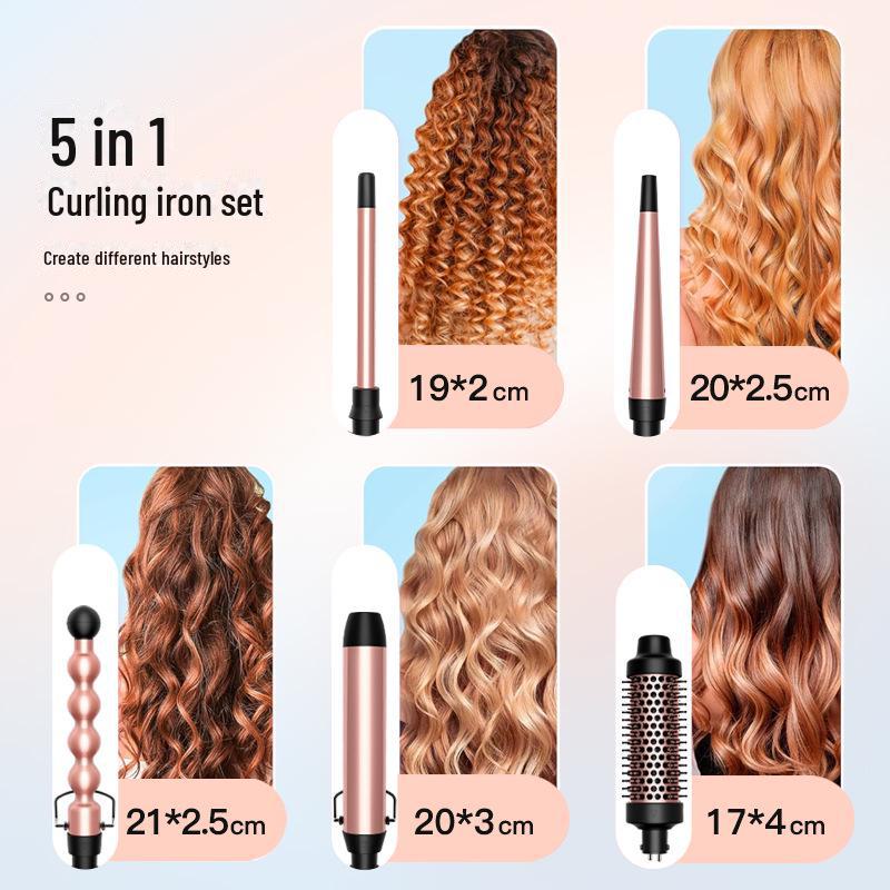 5-in-1 Multifunctional Hair Styler Set with EVA Storage Bag