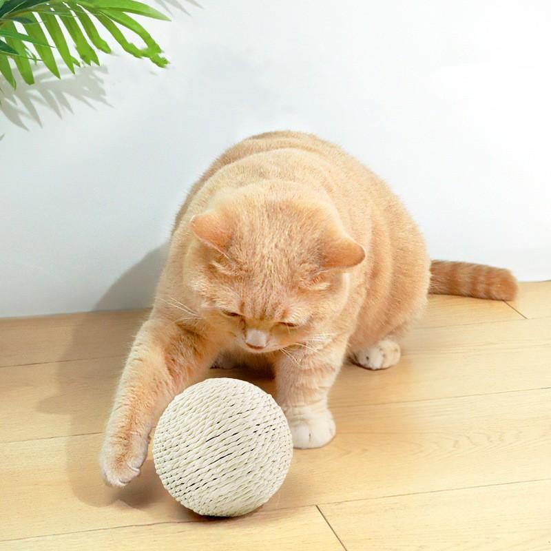 Neues Katzenspielzeug Super Großer Sisalball Papierseilball Bissspielzeug Langlebig Kratz-Biss-Langeweile Vertreiben Katzenspielball