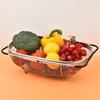 Stainless Steel Expandable Drainage Basket Stackable Design Quick Drain Hole Vegetable & Fruit Dish Drainage