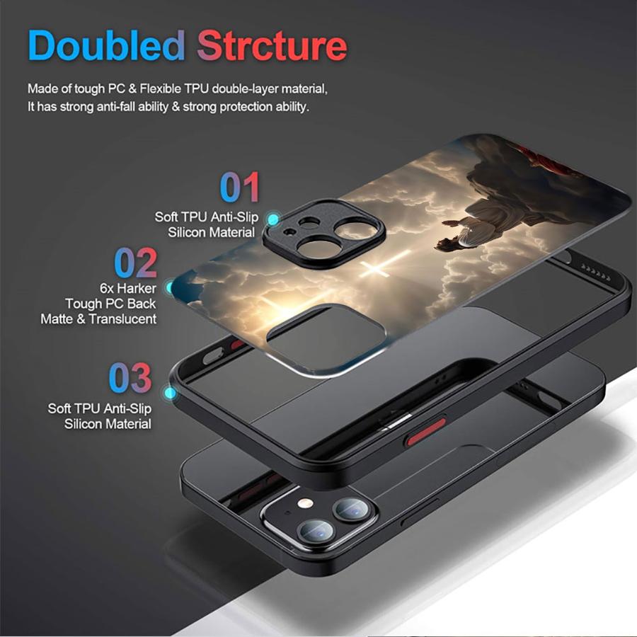 Case for iPhone 17 Pro Max 13 Mini 16 Plus 14 11 X XS XR 15 17P 16P 12 7 8 SE Air Funda Back Phone Cover Jesus Design Combining