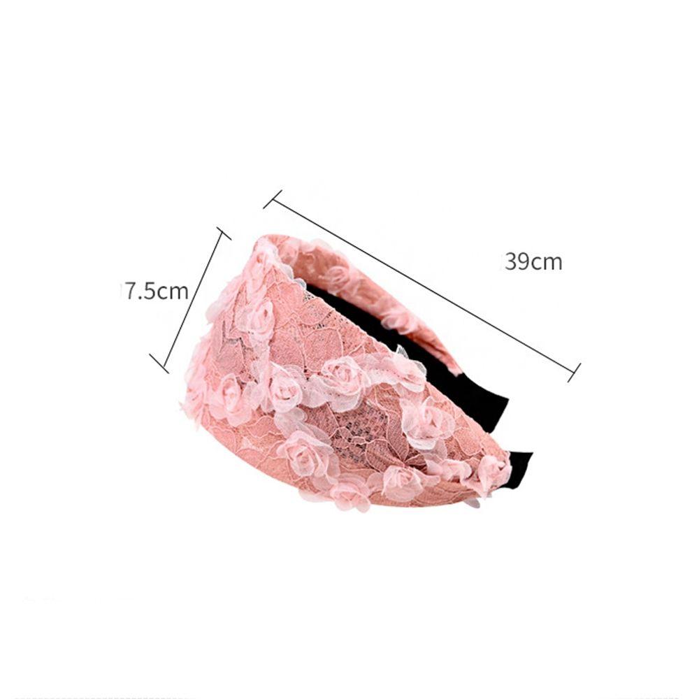 Wide Hair Hoop Mesh Spring With Gear Lace Headband Flower Headband Korean Hairbands Women Hair Hoop