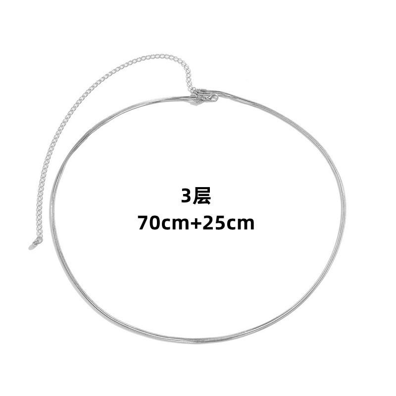 Fashion trend women's metal thin chain body chain, simple double-layer thin snake bone chain waist chain
