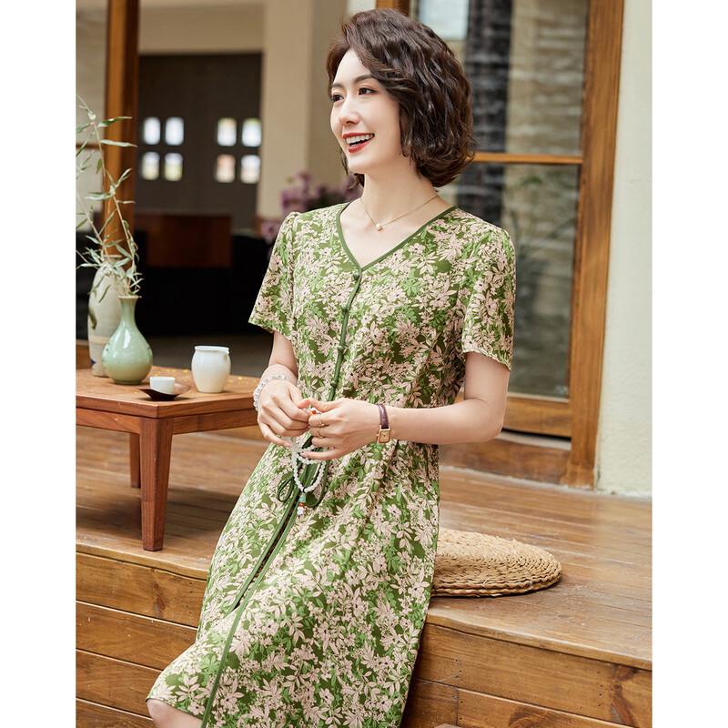 

Pa Si Te Summer V-Neck Petite Faux Two-Piece Floral Midi Dress 3XL