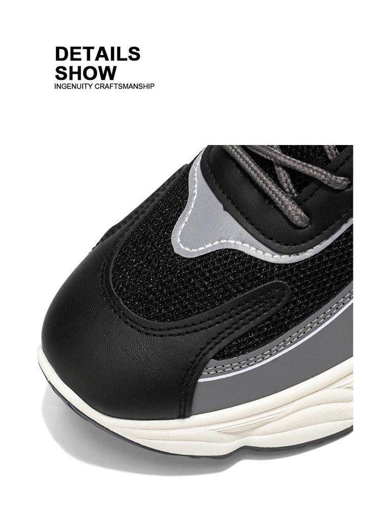 2025 Men's Breathable Mesh Sports Shoes: Versatile, Deodorant, Wear-Resistant, Thick Soles - Perfect for Teens and Dads
