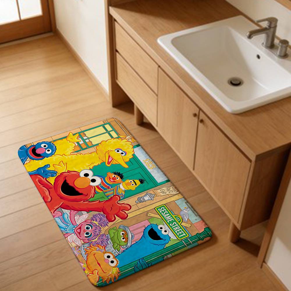 Classic TV S-Sesame S-Street Floor Mat Nordic Style Home Doormat Bathroom-Toilet Mats Bedroom Hotel Decor Mat