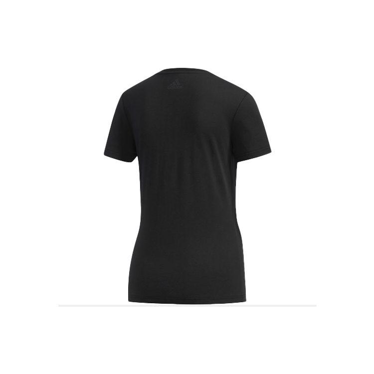 Adidas T Shirts Women's Black Crew Neck Moderate Straight Fit DY8680
