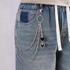 Trendy Black Heart Pendant Multi-layer Pants Chain - European & American Hip Hop Style