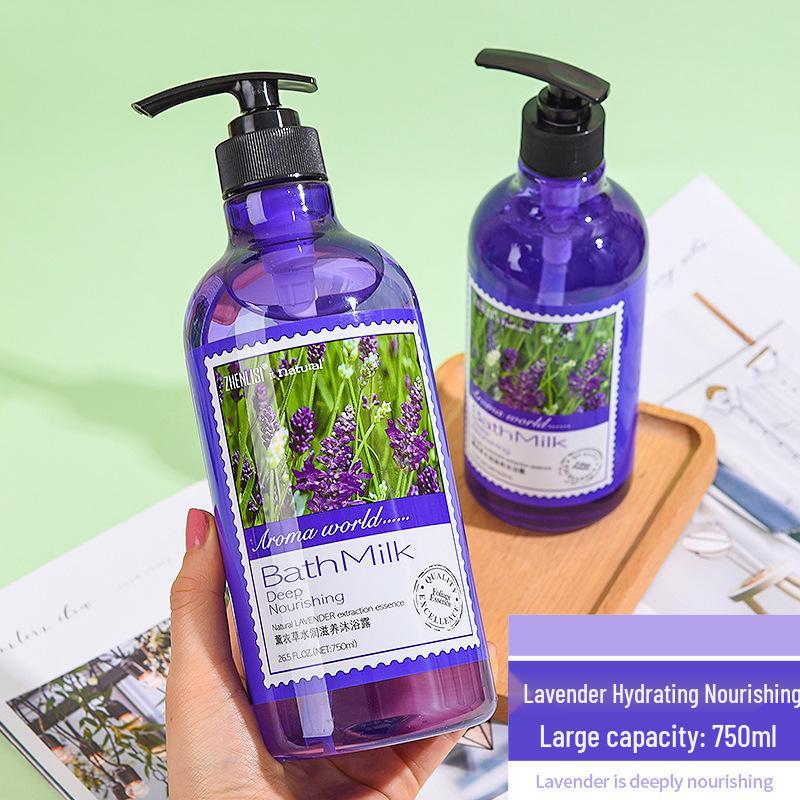 750ML Zhelisi Aroma Shower Gel - Moisturizing, Tender Skin, Rose & Lavender Fragrance