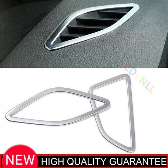 For BMW 2 Series Touring 15-19 Matte Silver Dashboard Air Outlet Vent Frame Trim