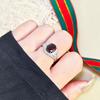 S925 Sterling Silver Ring Women's Inlaid 8 * 10mm Natural Crystal Stone Topaz High Sense Ring Elegant Ladies Jewelry