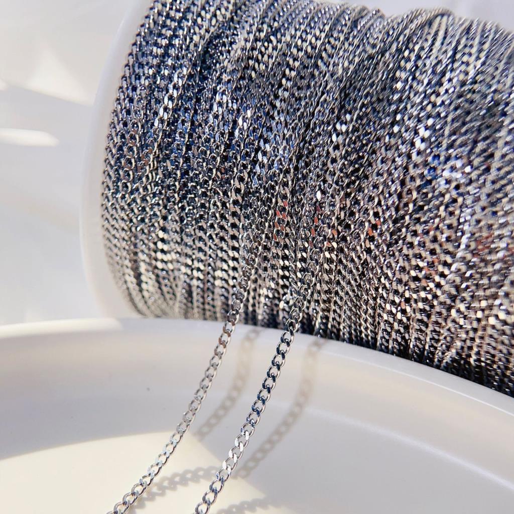 No Fade 2meters Stainless Steel Chains for Jewelry Making Supplies Bracelet Necklace Earrings High Quality Chain DIY Accessories