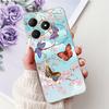 4G Clear For Realme Note 60 Case RMX3933 Luxury Butterfly Love Flowers Cool Lion Painted Phone Case For Realme Note 60X RMX3938