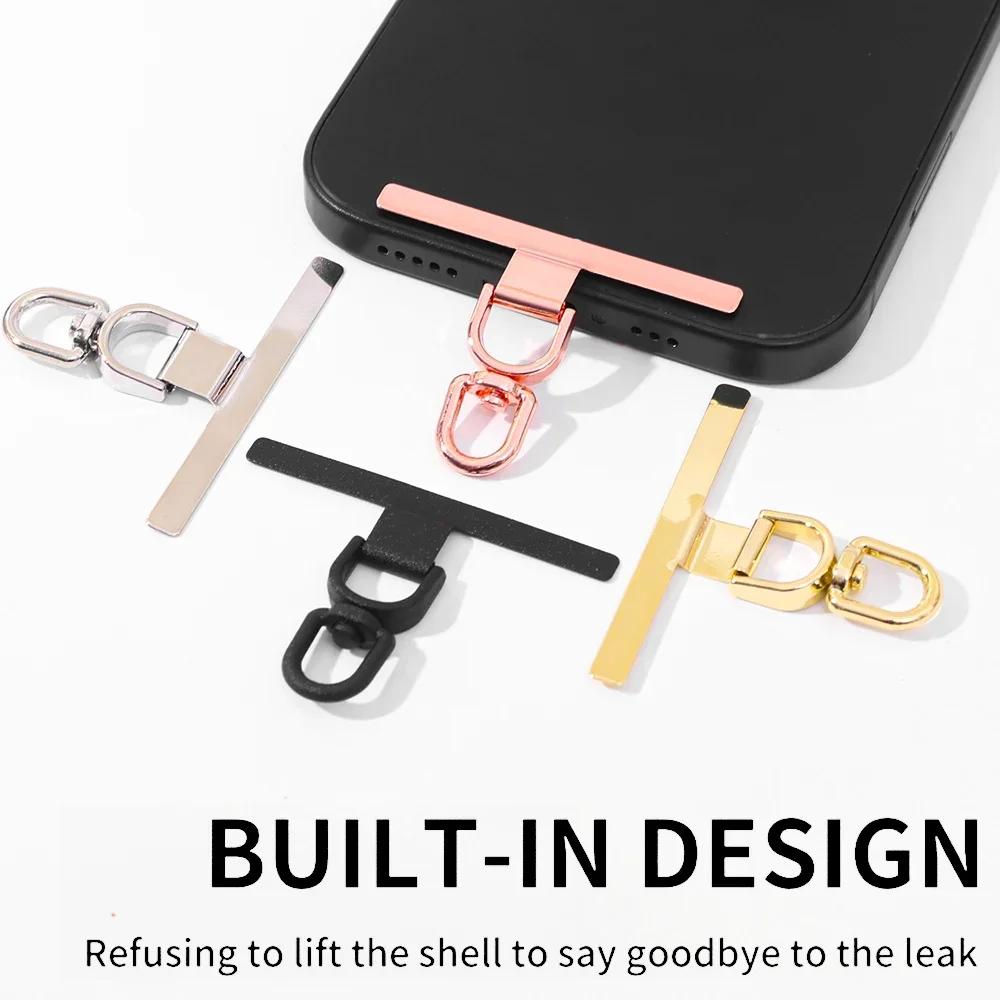 1-4Pcs Upgraded 360 Degree Rotatable Luxury Metal Gasket Phone Lanyard Patch Stainless Steel 0.3mm Cellphone Straps Tether Tabs