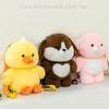 Cute Cartoon Dog Capybara Duck Plush Toy Backpack For Kids And Giftgiving