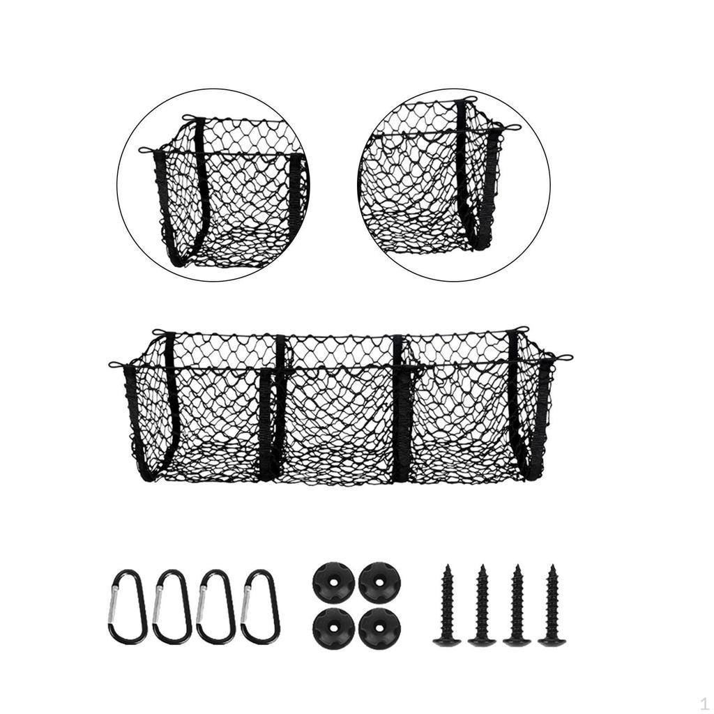 Car Cargo Net Boot Grocery Holder Sturdy with Hook Portable Elastic Trunk Luggage Storage Organiser