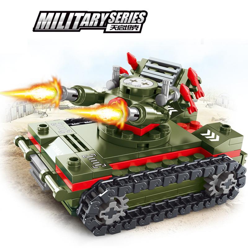 MOC Hlavní bojový tank Tiger Těžký tank Válka Vojenské Městské Vozidlo Auto Stavební kostky Klasický Model Kostky Sady Nápady