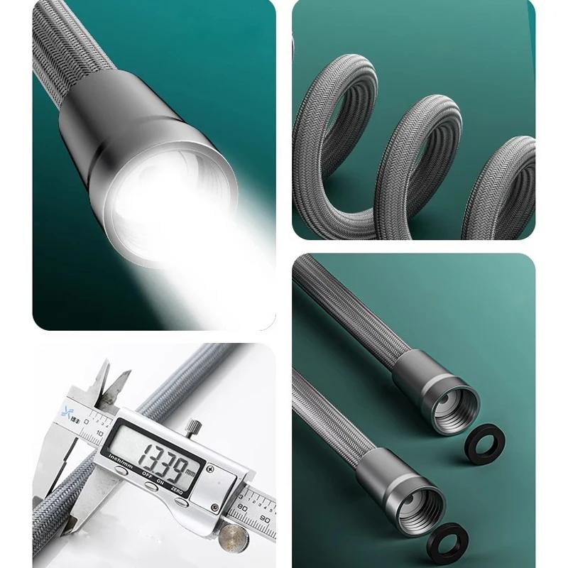 Flexible Bathroom Bath Shower Head 1.5m/ 2m Nylon Rope Shower Hose Bathroom Accessories Water Head Shower Head Pipe Tool
