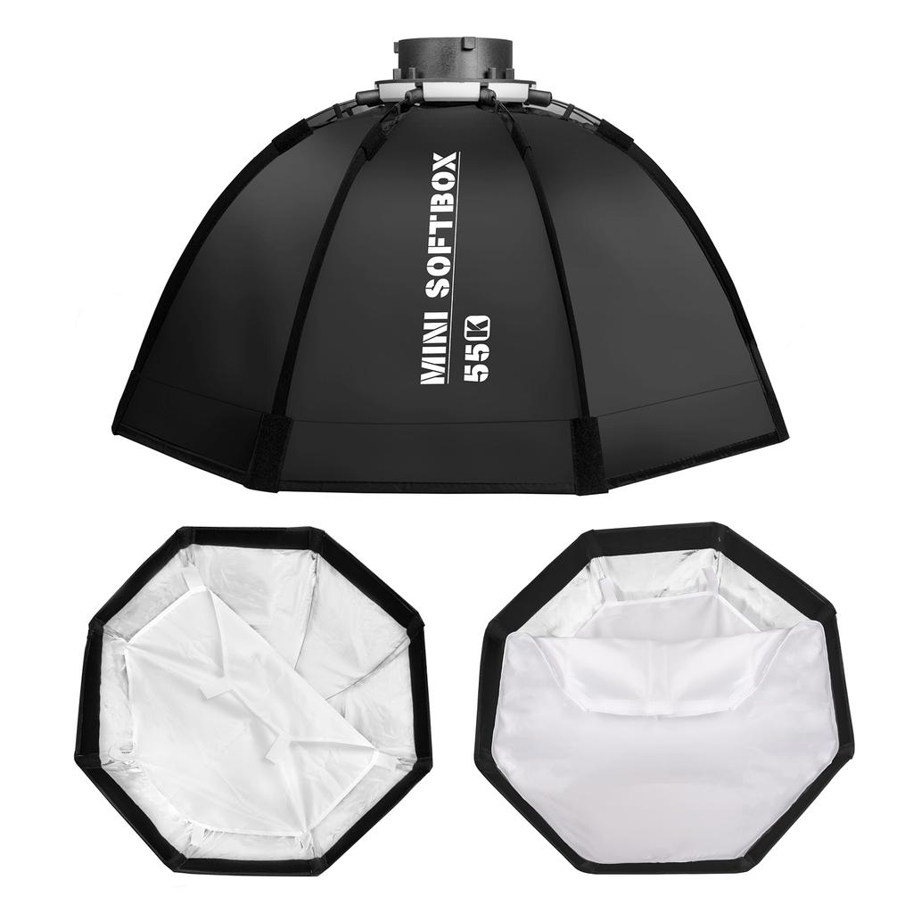 YnBox 55K 55cm 22in Octagon Photography Softbox with Bowens Mount Removeable Diffuser Carrying Bag for YONGNUO YNLUX100