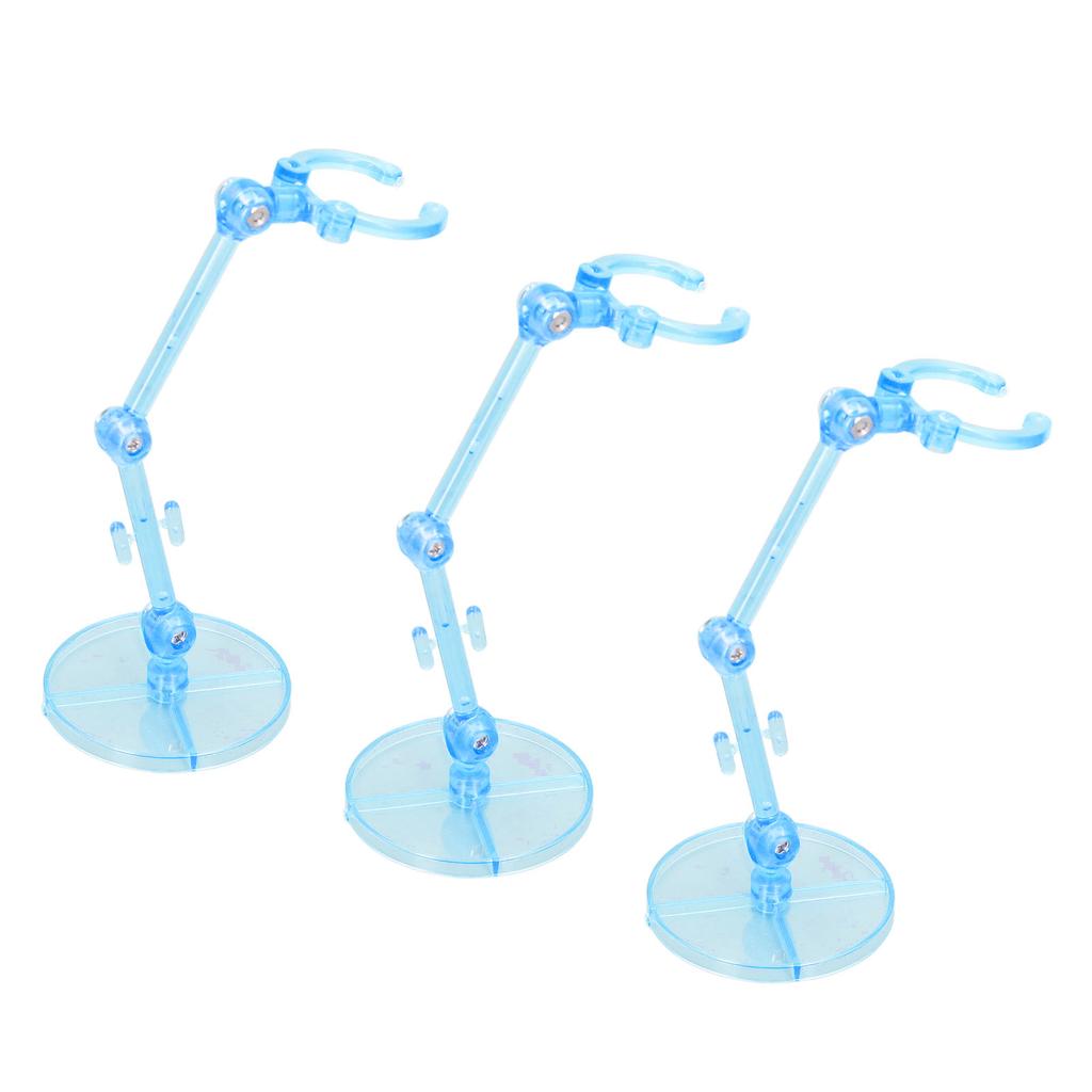 10PCS Action Figure Stand Plastic Translucent Doll Model Support Display Holder Base for 6 Inch Dolls Blue