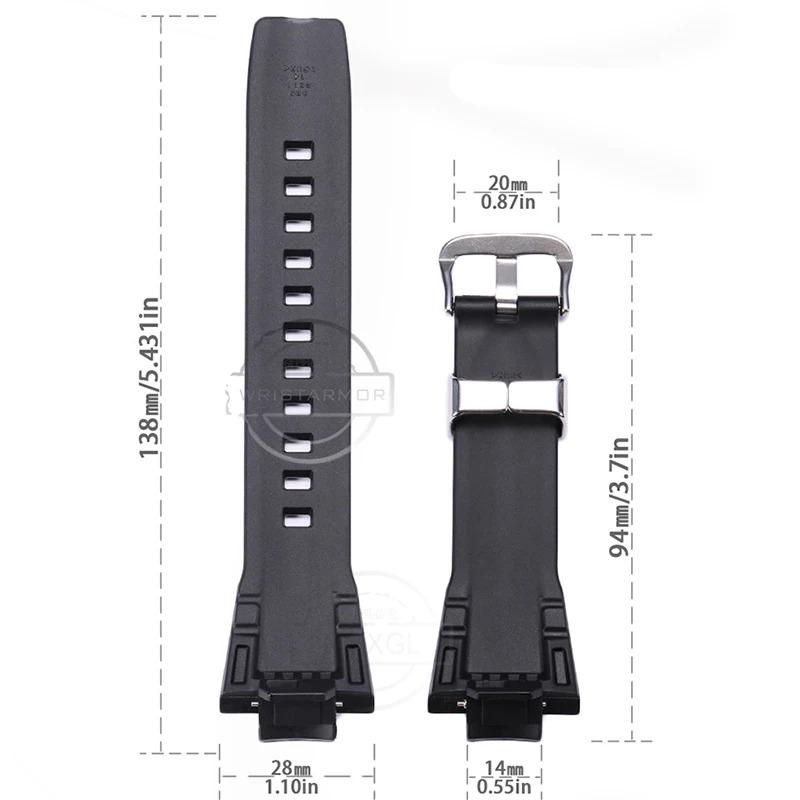 Watch Accessories For Casio G-SHOCK GST-B400 Series Resin Strap Men's Sports Waterproof Rubber Replacement Watchband Bracelet