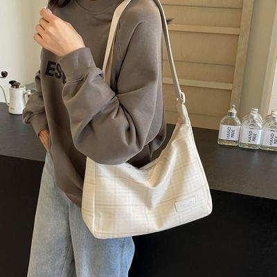 Sac tendance polyvalent pour femmes 2025 été nouveau sac carré petit à carreaux décontracté grande capacité sac messager littéraire