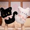 Adorable Plush Black Cat Stuffed Toy Soft And Cuddly Cartoon Kitty Pillow Gift