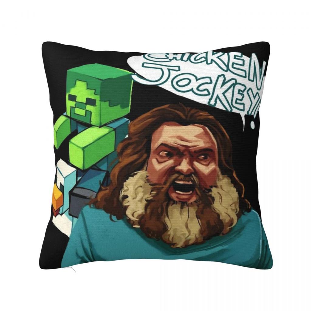 Chicken Jockey Pillow Cases Zombie Game Cushion Cover Novelty Zippered Decor Pillowcover for Home 18