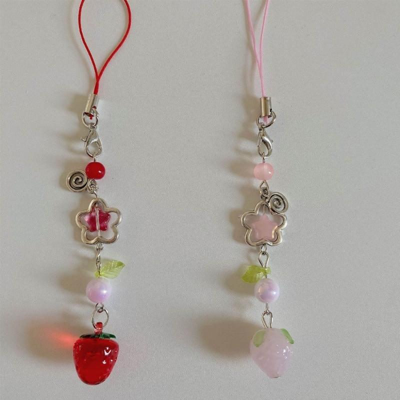 Stylish Keyring Pendant Sweet Phone Charm Perfect for Shopping and Dating