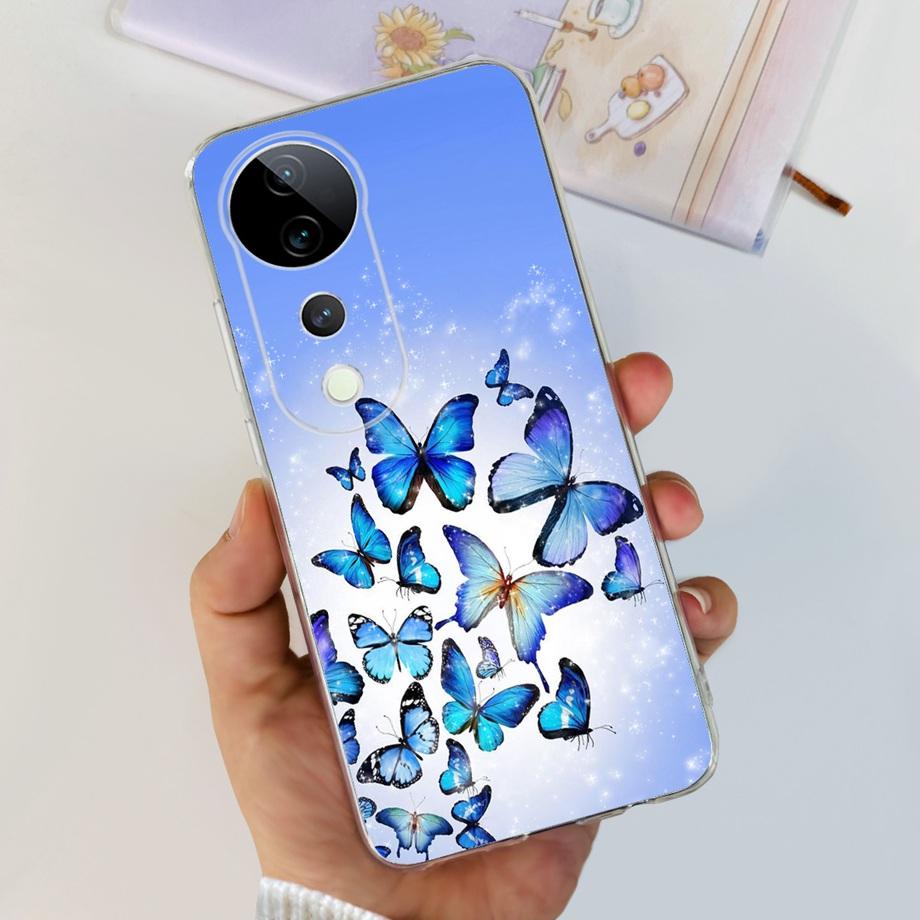 For Vivo V40 / V40 SE / V30 / V30 PRO / V30 Lite Back Cover Case Soft Clear Silicone Shockproof Protection Funda Women Fashion
