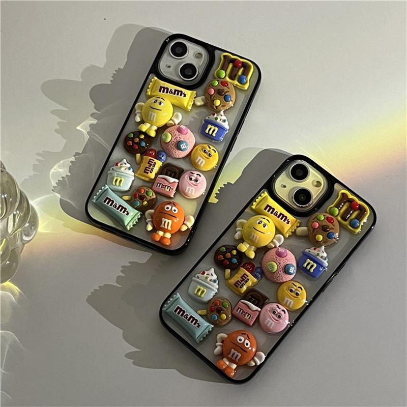 Fun Cartoon Chocolate Chip Mobile Phone Case For Iphone17Promax Candy Apple 14 Cookies 16 Niche