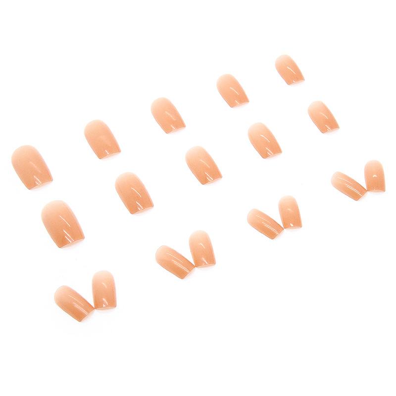 Medium and Long European Square Orange Crystal Frozen Summer New White Fake Nails European and American Ins Style