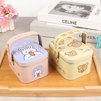 1 Stück Vintage Kleine Koffer Lagerung Weißblech Candy Box Geschenk Box Cookie Geschenk Box Kleine Koffer Kleinigkeiten Organizer Lagerung Kann