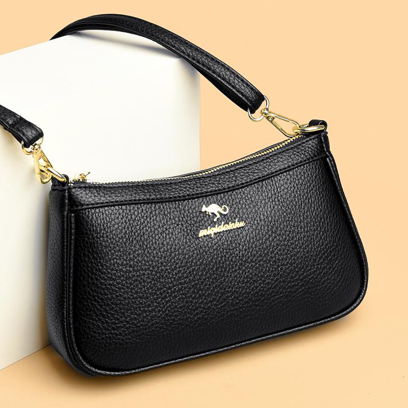 

Сумка через плечо для женщин, деловой повседневный стиль, из ПУ, сумка кроссбоди, элегантная молния с надписью и логотипом кенгуру для поездок на работу, ежедневного использования