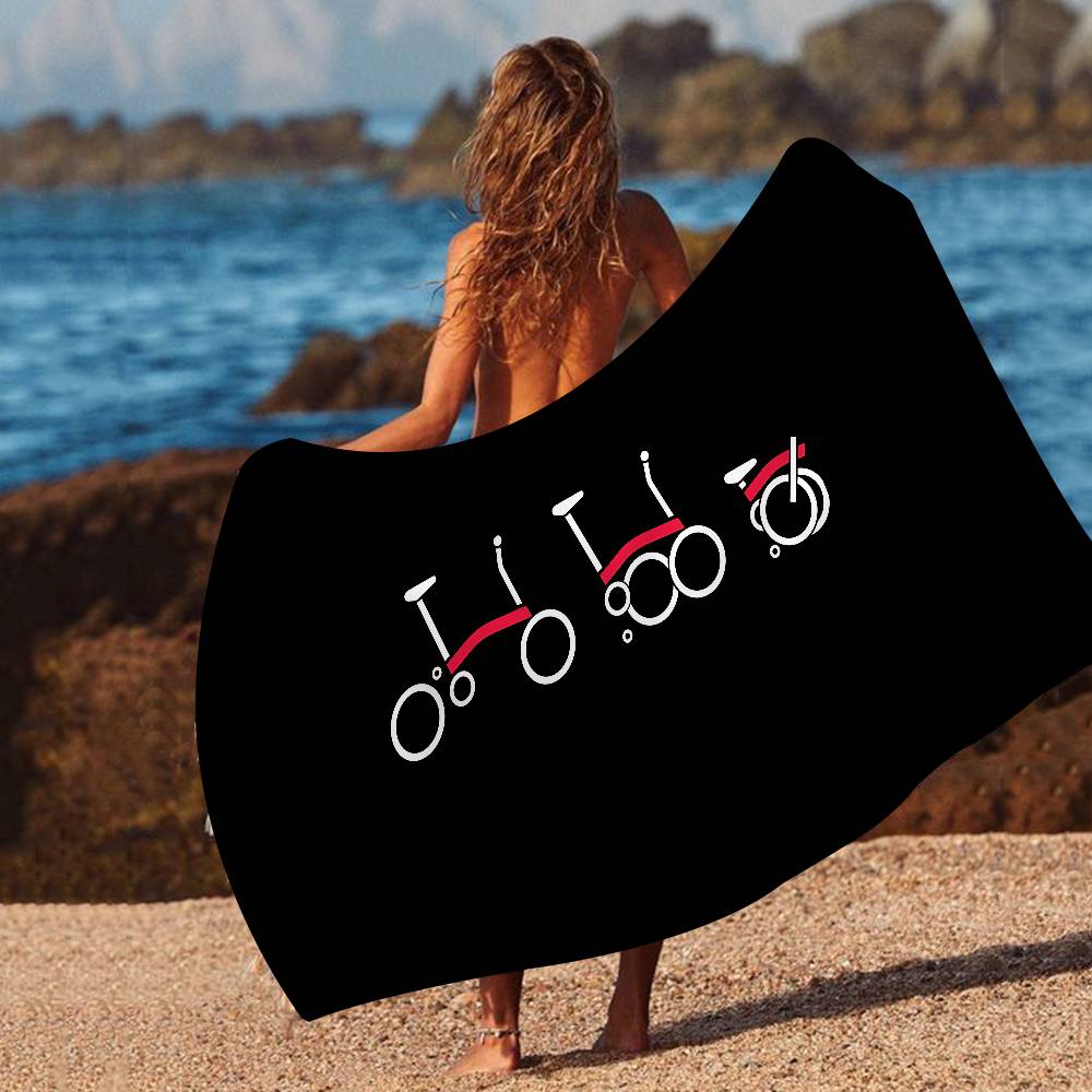 Brompton Logo Microfiber Beach Towel Absorbent Quick Dry Soft Yoga Swimming Resort Mountain Climbing Towel