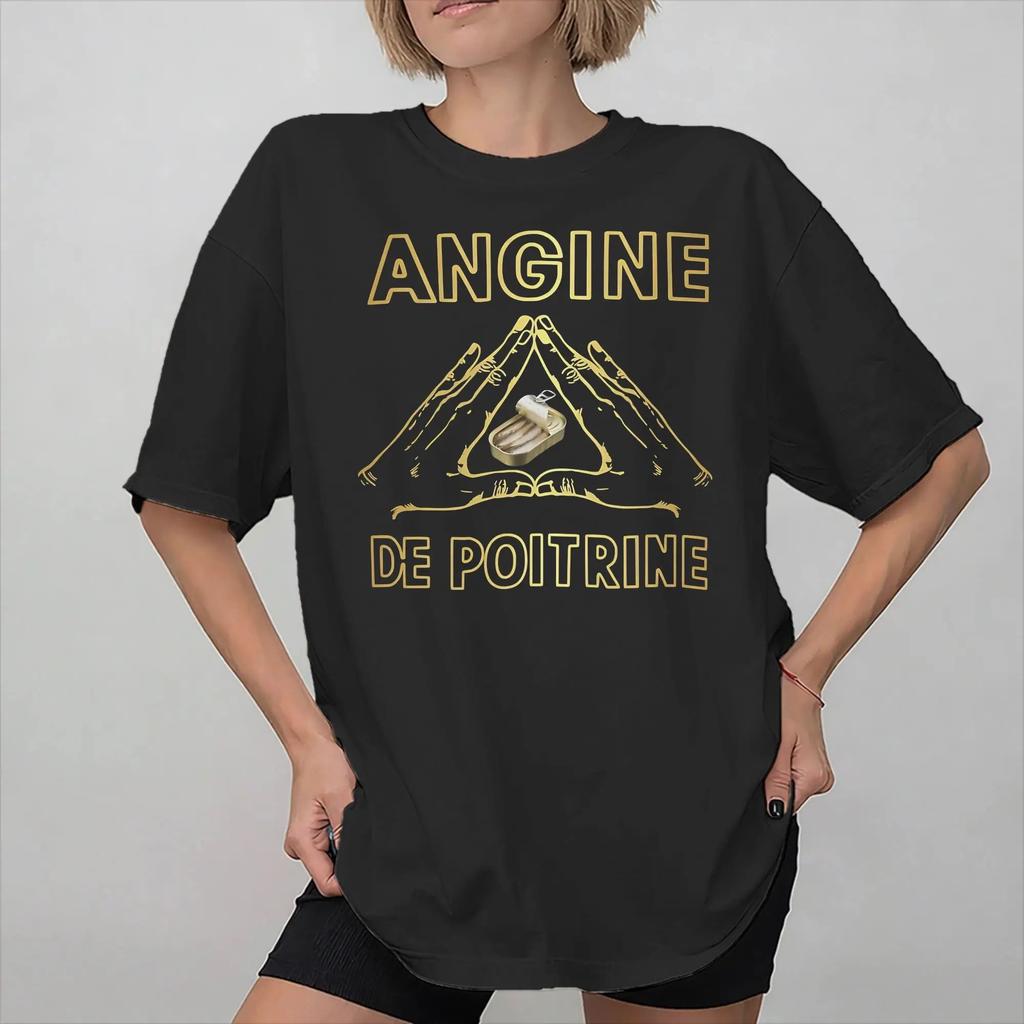 Angine De Poitrine Band Merch Magliette Uomo Donna Vintage Punk Tee Maglietta Grafica Rock Abbigliamento Unisex