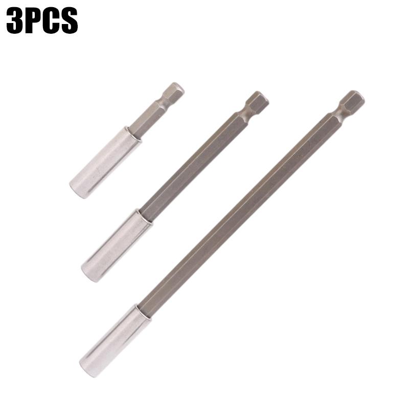 60/100/150mm Hexagonal Shank Extension Connecting Rods 1/4 Magnetic Drill Bit Shank Extension Rod Screwdriver Joint Tool Set