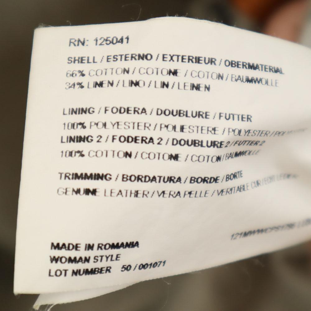 WOOLRICH Linen Blend trench coat XL khaki Denim Women Used