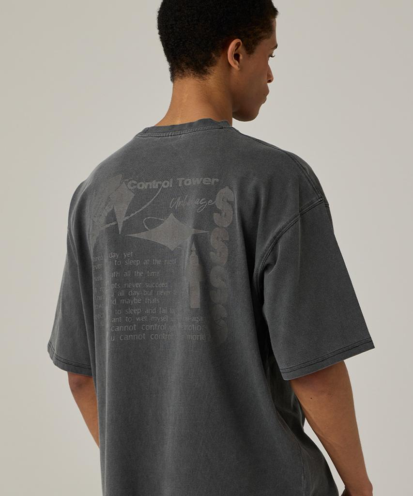 URBANAGE [2Pack] Control Tower Pigment Oversized Short Sleeve 4 Colors