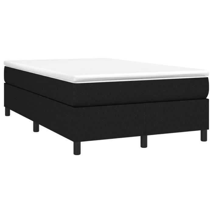 3144409 vidaXL Divan Bed with Mattress Black 120x200 Cm Fabric